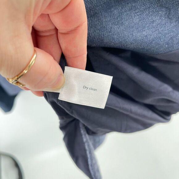 Lane Bryant blazer coat jacket color block navy gray 26 EUC - Picture 9 of 13